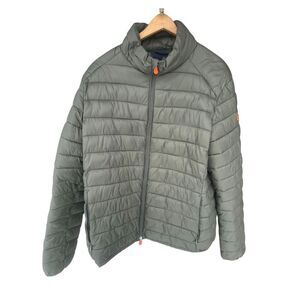 Save The Duck Alexander Large Quilted Water Resistant Puffer Jacket green